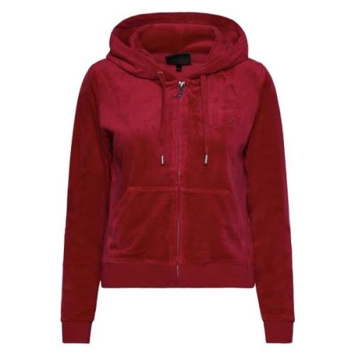 Rød Classic Velour Zip Astor Red Jakke