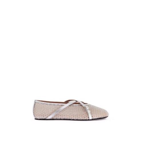 Glitrende Mesh Ballerina Flats