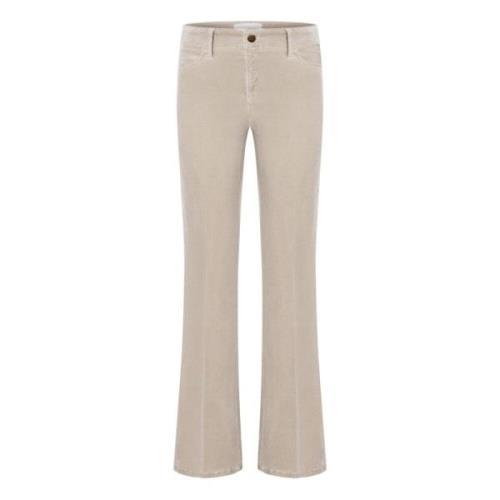 Flared Paris Stil Taupe Jeans