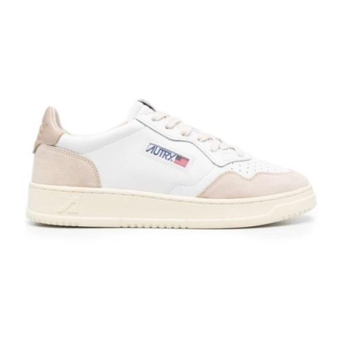 Hvit Beige Panel Sneakers