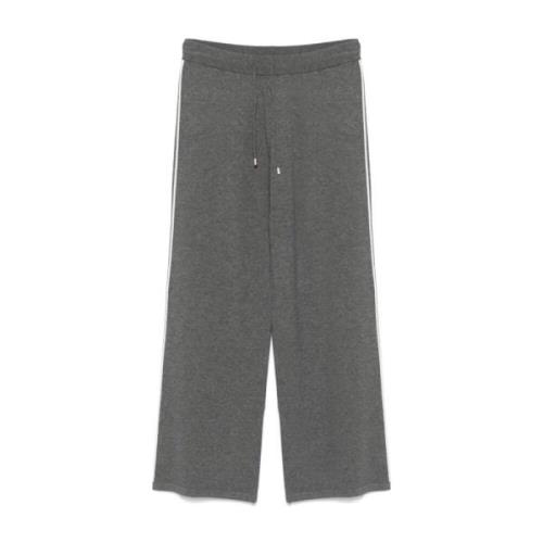 Grå Sweatpants med Side Stripe