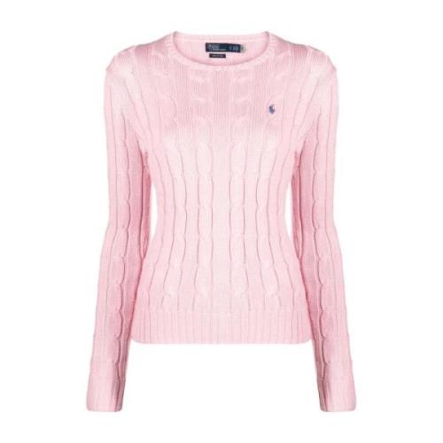 Rosa Strikket Pullover Genser