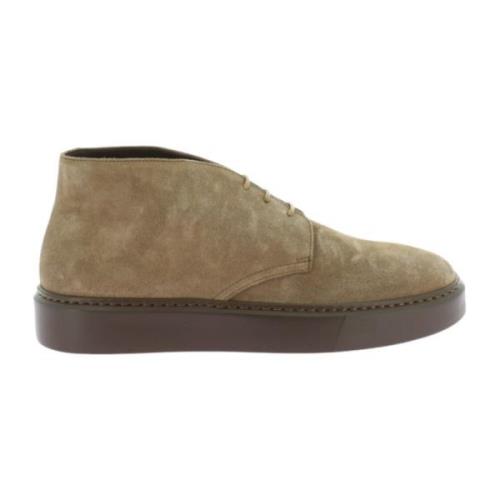 Beige Chukka Sneaker Espresso Tobakk