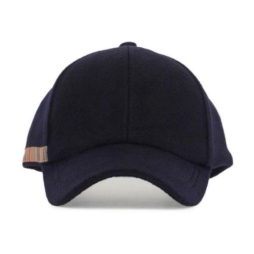 Stripet ull baseballcap