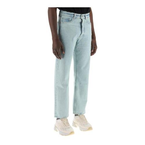 Brodert Logo Denim Straight Jeans