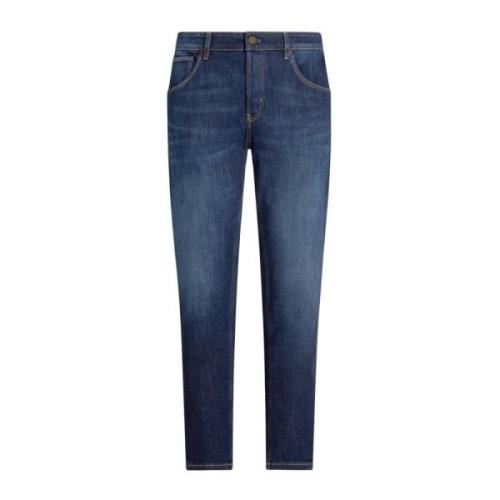 Stretch denim jeans med smal passform