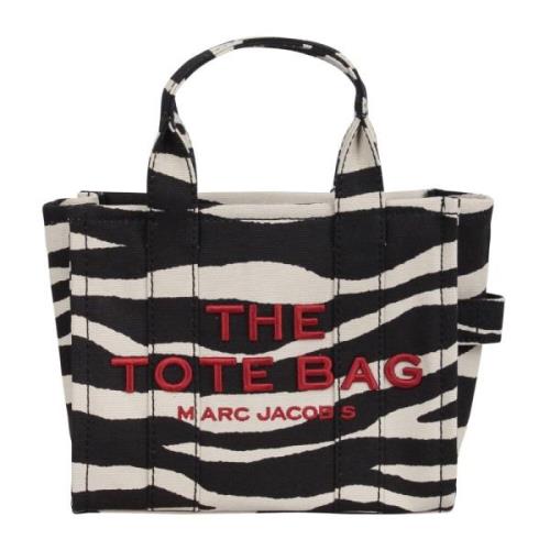 Zebra Print Tote Bag med Broderi