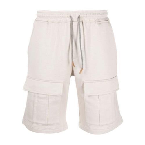 Casual Bermuda Cargo Shorts i Beige