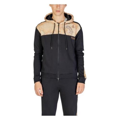 Svart Zip-Up Bomullsgenser