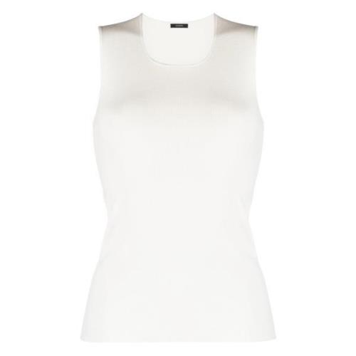 Silke Stretch Tank Top i Hvit