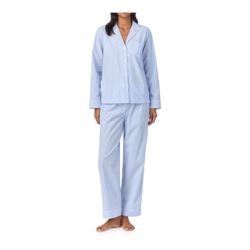 Blå Ralph Lauren Sleep Blåstripet Lrl Notch Collar Long Pant Pj Set Na...