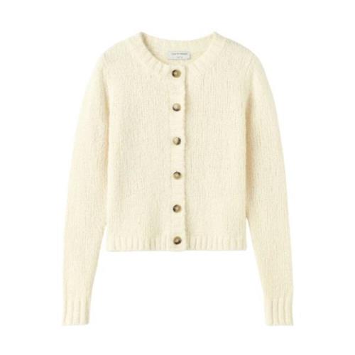 Silke Beige Cardigan med Knapper