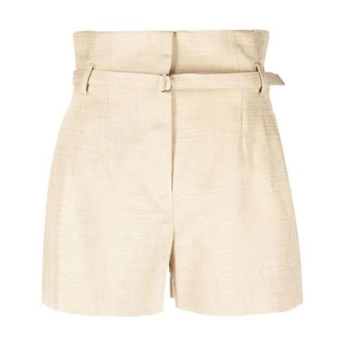 Casual Brun Bomull Viskose Shorts