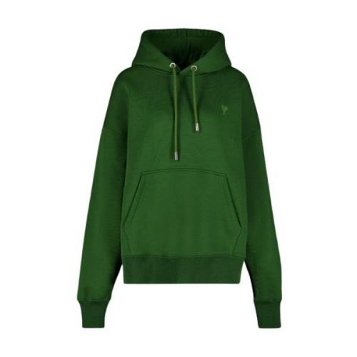 Grønn Hoodie med Hjerteemblem