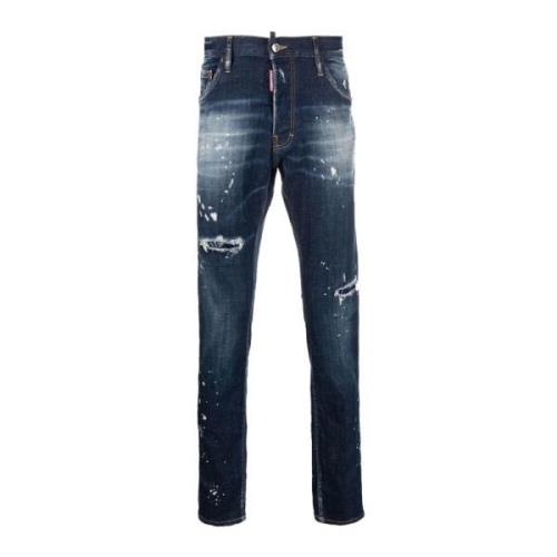 Brukt Effekt Straight-Leg Jeans