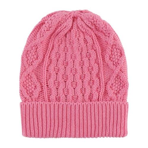 Rosa Bomull Beanie Laget i Italia