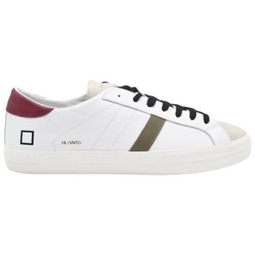 Vintage Calf Sneakers White-Bordeaux