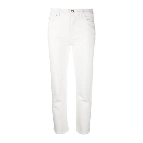 Hvit Straight Jeans Casual Stil