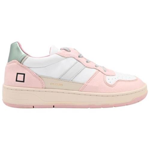 Hvit-Rosa Court 2.0 Sneakers