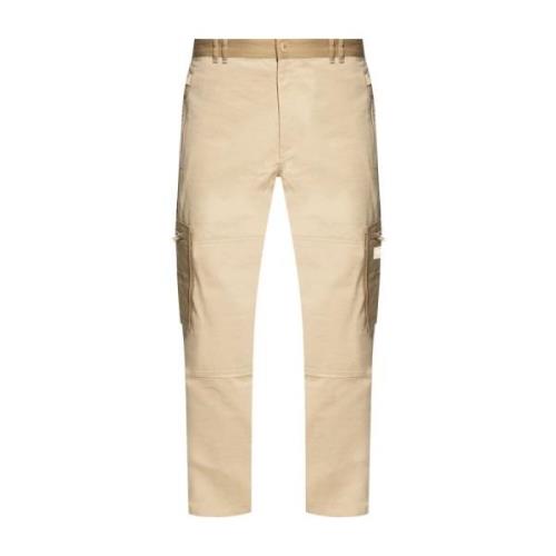 Cargo Slim Twill Bomullsbukser Beige