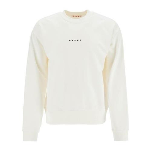 Bomull Crewneck Sweatshirt med Logoprint