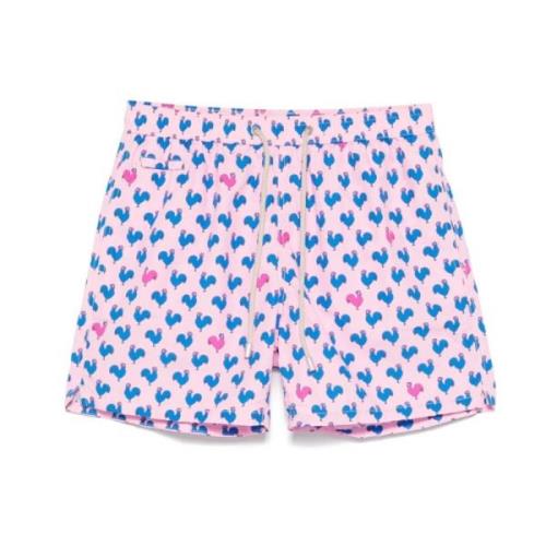 Rosa Hane Print Svømmeshorts