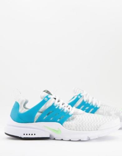 Nike Air Presto EC21 trainers in white/aquamarine