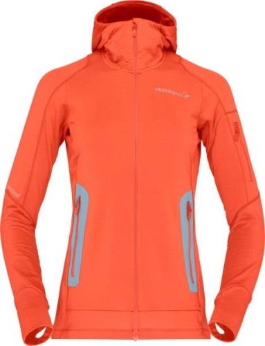 Norrøna Women's Falketind Power Grid Hood Orange Alert