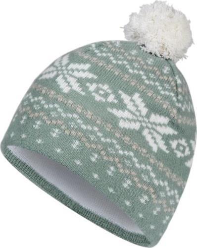 Gridarmor Snøkrystall Wool Lue Jaquard Green/White