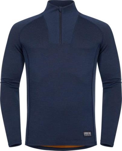 Urberg Men's Merino-Bamboo Base Layer Zip Top Dark Navy