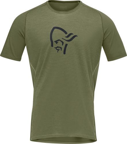 Norrøna Men's Fjørå Wool T-Shirt Olive Night