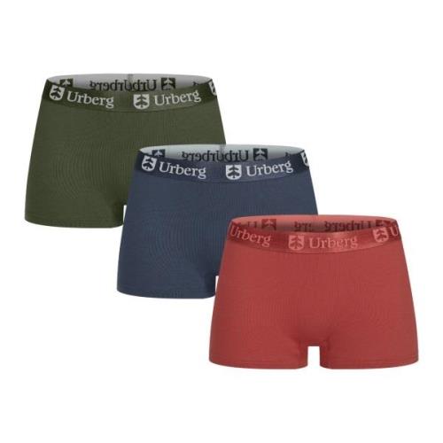 Urberg Women's Isane 3-pack Bamboo Boxers Tandori/Navy/Green