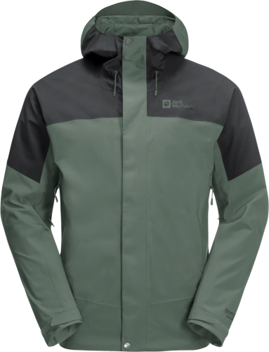 Jack Wolfskin Men's Kammweg 2-Layer Jacket Hedge Green