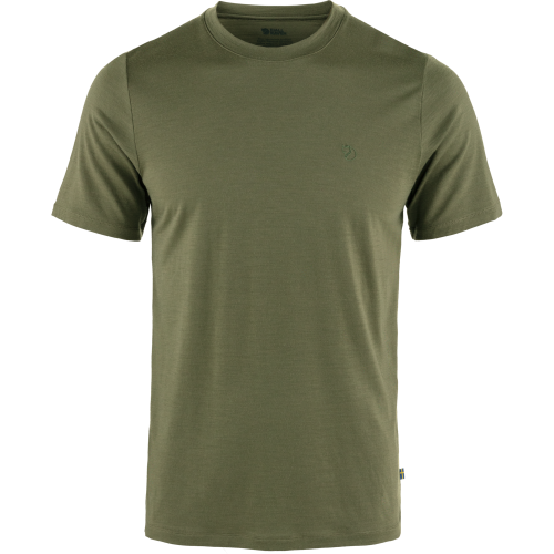 Fjällräven Men's Abisko Wool Short Sleeve Laurel Green