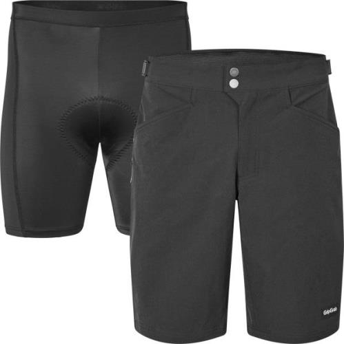 Gripgrab Men's Flow 2in1 Technical Cycling Shorts Black