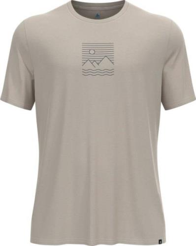 Odlo Men's Ascent Sun Sea Mountains T-Shirt Silver Cloud Melange