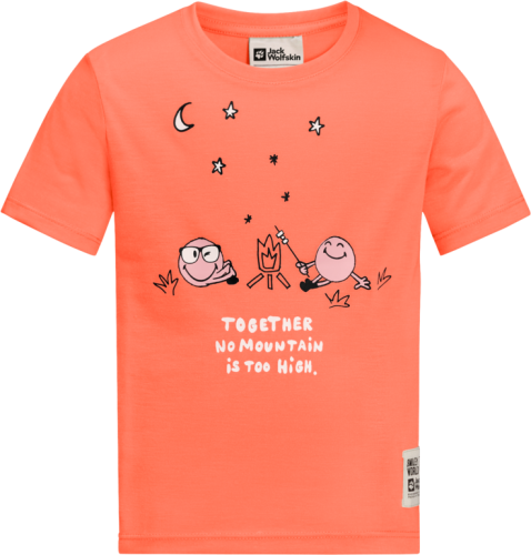 Jack Wolfskin Kids' Smileyworld Camp Tee Digital Orange