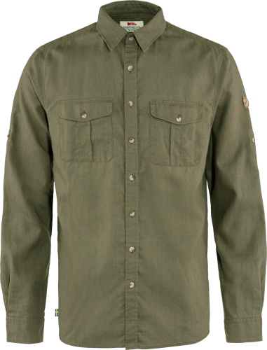 Fjällräven Men's Övik Travel Long Sleeved Shirt Green