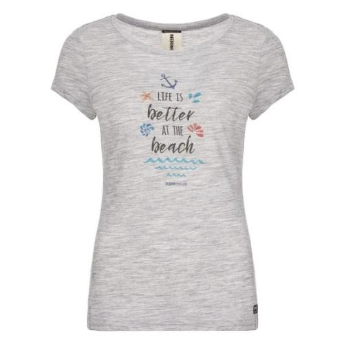 super.natural Women's Digital Print Tee Ash Melange/Watercolor Print