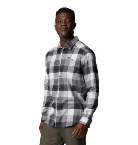 Columbia Men's Cornell Woods Flannel Long Sleeve Shirt Black/grey Clas...