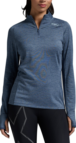 2XU Women's Ignition 1/4 Zip Indigo/Halogen Reflective