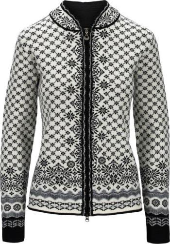 Dale of Norway Women's Solfrid Jacket Off White Black Schiefer Grau