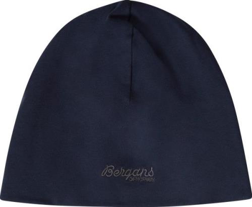 Bergans Juniors' Cotton Beanie Navy Blue/Solid Dark Grey