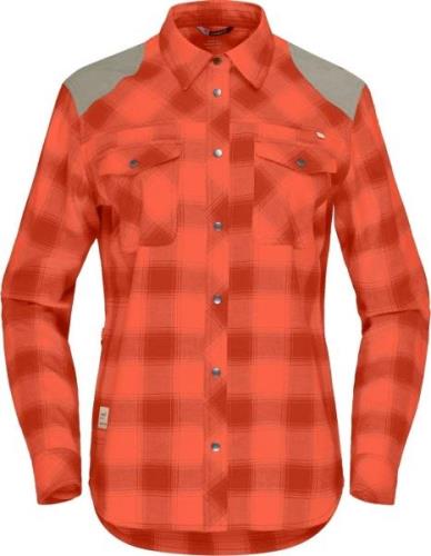 Norrøna Women's Svalbard Flannel Shirt  Orange Alert/Rooibos Tea