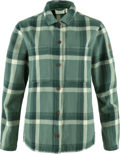 Fjällräven Women's Singi Flannel Overshirt Patina Green-Deep Patina