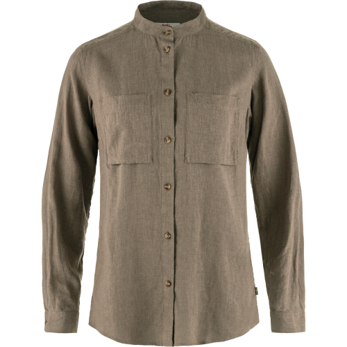 Fjällräven Women's Övik Hemp Shirt Long Sleeve Suede Brown