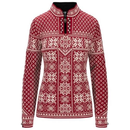 Dale of Norway Women's Peace Sweater Redrose Offwhite