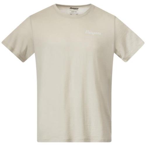 Bergans Men's Rabot Emblem Wool Tee Chalk Sand