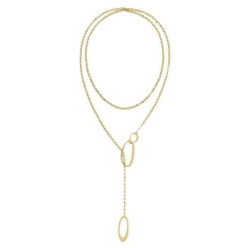 Calvin Klein PLAYFUL ORGANIC SHAPES Halskjede 18 kt. Gullforgylt Rustf...