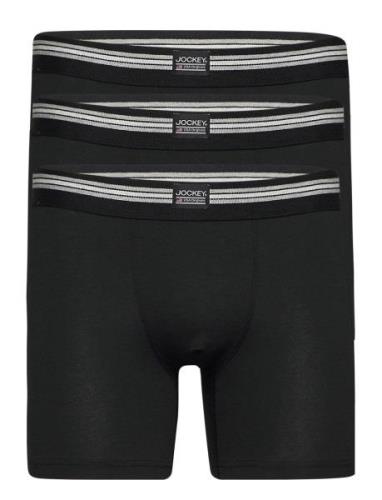 Boxer Trunk 3-P Boksershorts Black Jockey